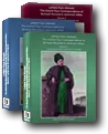 Covers of the three volumes of eighteenth-century eastern travel letters